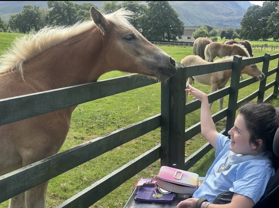 Leah, 16, is a wheelchair user and needs technology to communicate