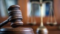 Law and Justice concept. Mallet of the judge, books, scales of justice.