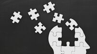 Puzzle head silhouette mind brain memory