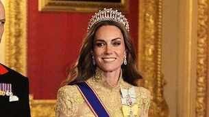 Trump calls Kate ‘so radiant and so healthy’ as she wears gold gown at banquet