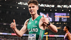 Cian McPhillips celebrates winning the semi-final and setting a new national record 18/9/2025