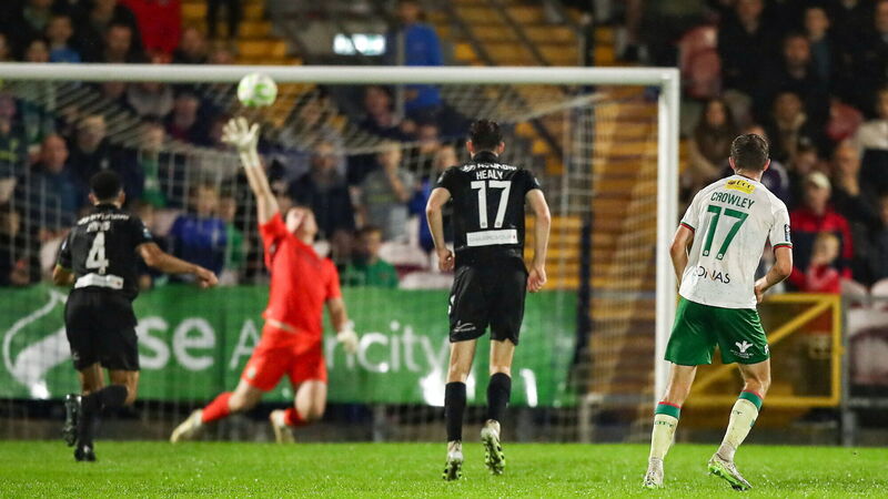 Darragh Crowley's injury-time thunderbolt rescues Cork City against Shamrock Rovers