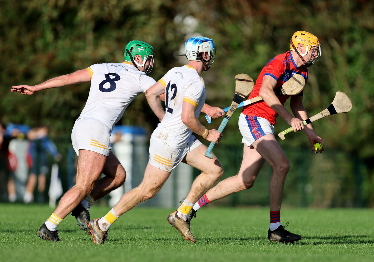 Michael Cahalane and Conor Calnan, Bandon, tackling Ian O'Mahony, Erin's Own. Picture: Jim Coughlan. Michael Cahalane and Conor Calnan, Bandon, tackling Ian O'Mahony, Erin's Own. Picture: Jim Coughlan.