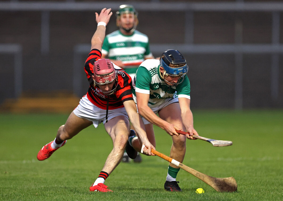 Conor Cahill of Cloyne and Brian McCarthy of Valley Rovers. Picture: Jim Coughlan Conor Cahill of Cloyne and Brian McCarthy of Valley Rovers. Picture: Jim Coughlan