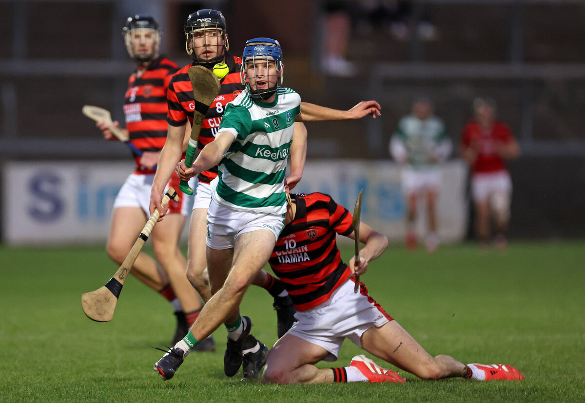 Diarmuid Byrne and Conor Cahill of Cloyne, Shane Ryan, Valley Rovers. Picture: Jim Coughlan Diarmuid Byrne and Conor Cahill of Cloyne, Shane Ryan, Valley Rovers. Picture: Jim Coughlan