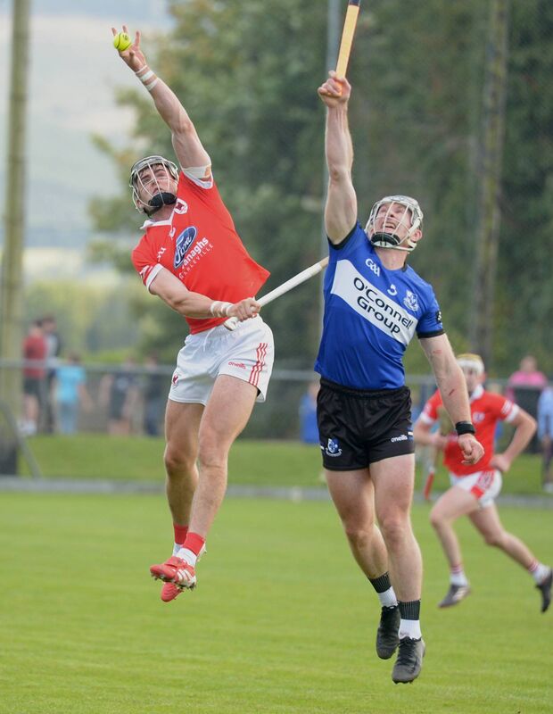 Charleville's Darragh Fitzgibbon makes a superb catch during Sunday's game. Picture: John Tarrrant