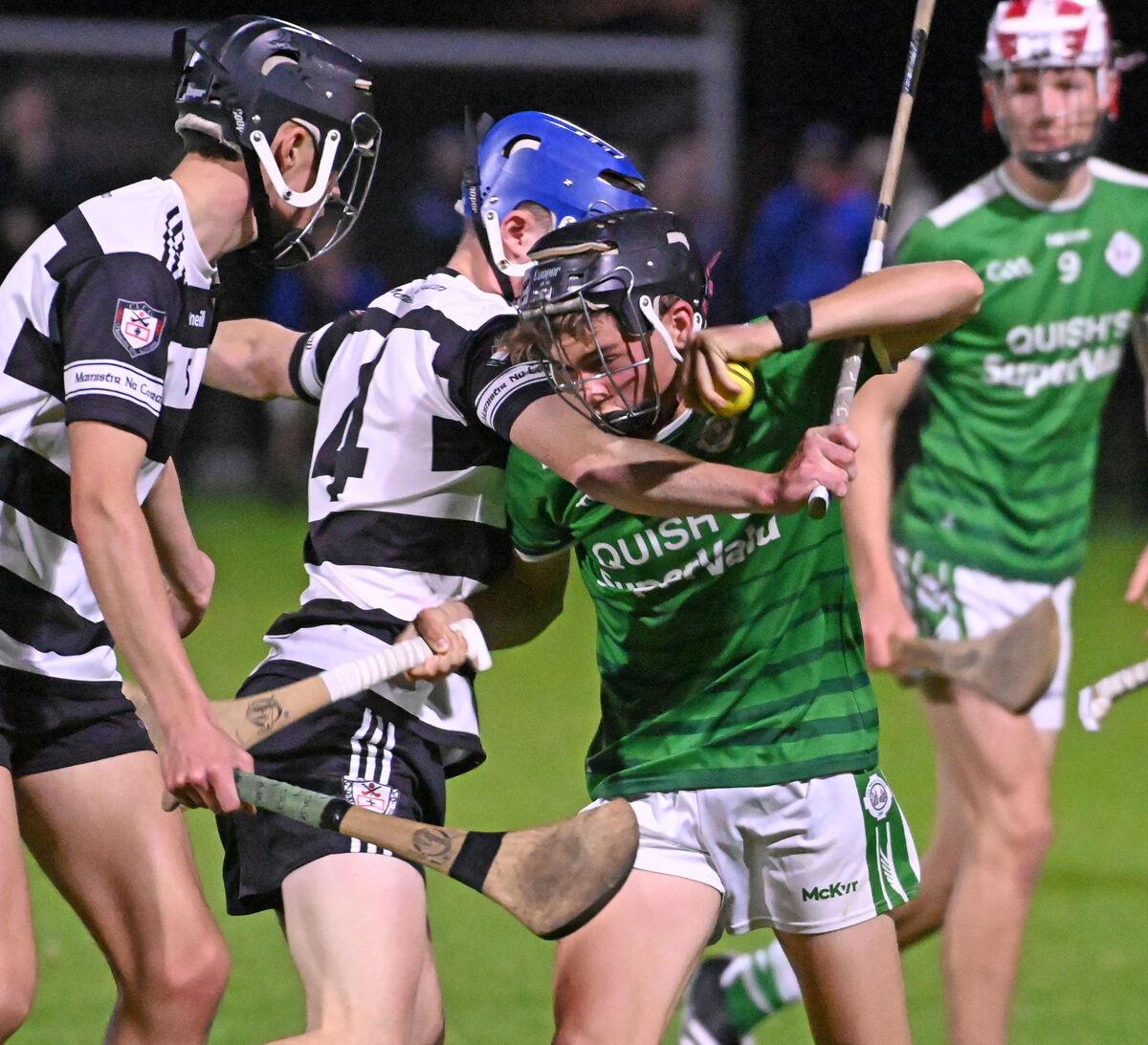 Ballincollig's Bobby Power is tackled by Midleton's Riain McCormack. Picture; Eddie O'Hare