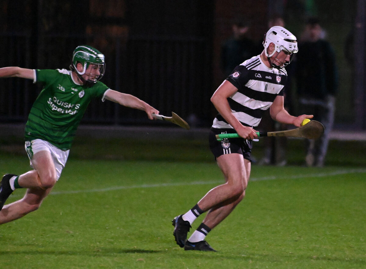 Midleton's Ciaran Kelly breaks from Ballincollig's Eoin Harris. Picture; Eddie O'Hare