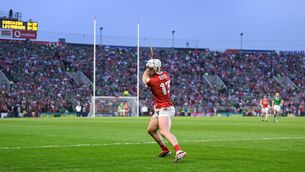 <p>Patrick Horgan takes a free during Cork's Munster SHC win over Limerick at SuperValu Páirc Uí Chaoimh in May 2024. Picture: Stephen McCarthy/Sportsfile</p>