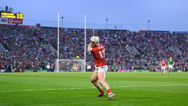 <p>Patrick Horgan takes a free during Cork's Munster SHC win over Limerick at SuperValu Páirc Uí Chaoimh in May 2024. Picture: Stephen McCarthy/Sportsfile</p>