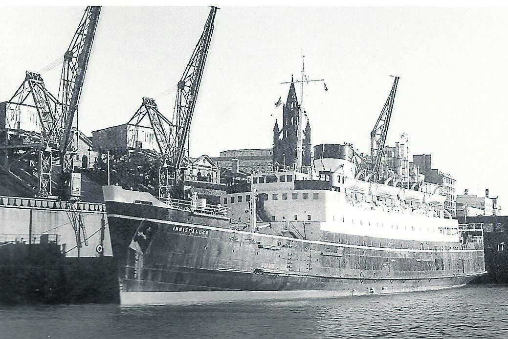 We asked readers where this photo of the Innisfallen had been taken, and one got back to identify it as the port of Liverpool