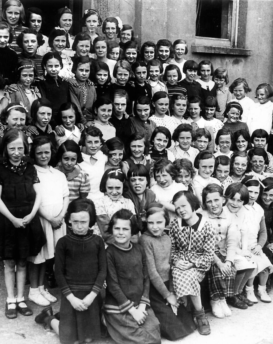 A group of children at Rock Primary School in Blarney Street, Cork city, around 1940. Youngsters in those days would walk or cycle to school every day in all weathers