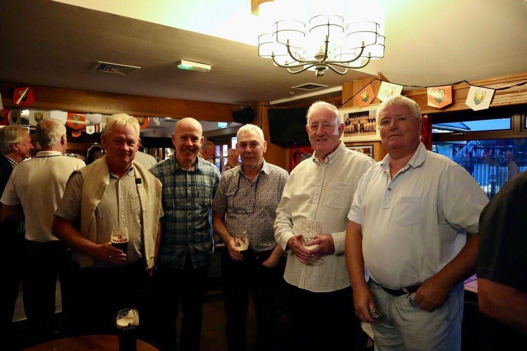 Pat Barrett, Tony Lyne, Don Kelleher, Frank Scannell and Noel Coffey at the reunion marking the superb achievements of the St Finbarr's minor sides of 1975.