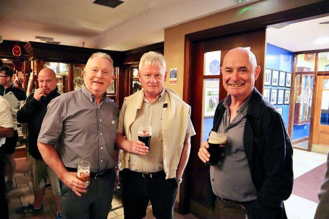 Richard Bohane, Pat Barrett and Ger Bannon at the silver jubilee celebrations at St Finbarr's NHFC.