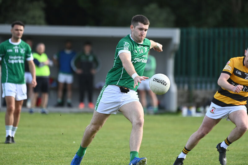  Blake Murphy kicks a point from play for St Vincent's against Na Piarsaigh last year. Picture: Larry Cummins