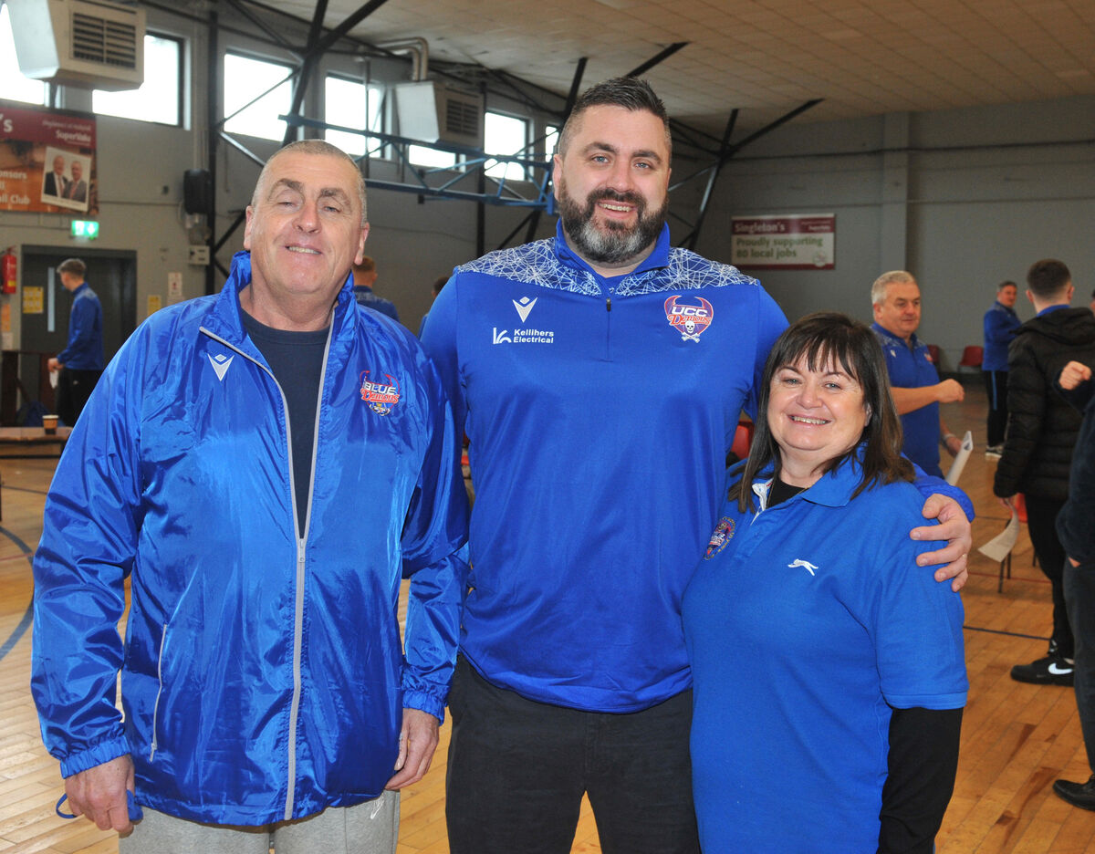 UCC Demons coach Danny O'Mahony with his parents Pat and Norma. Picture: Larry Cummins.