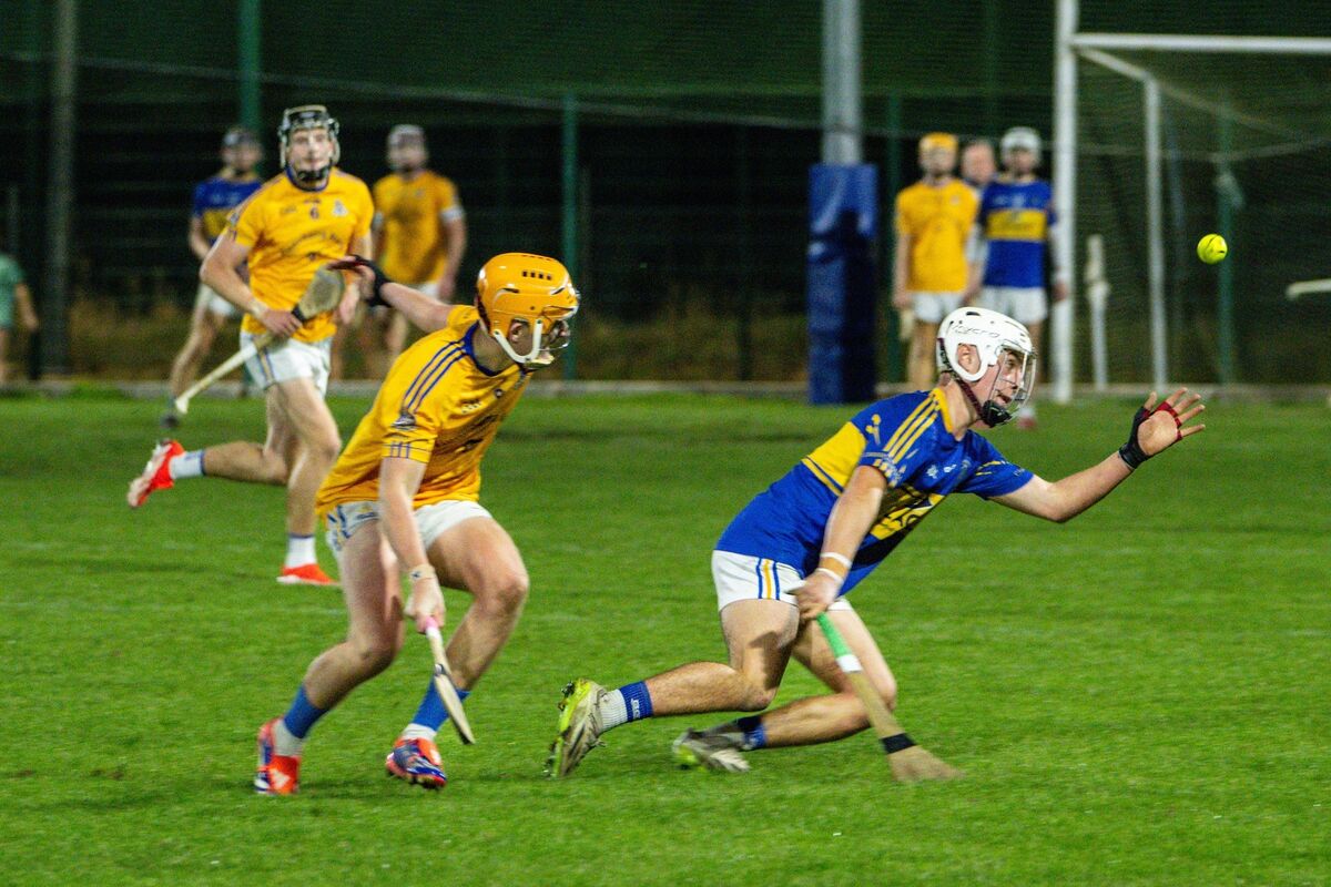 Tom Walsh of Carrigtwohill takes control with a vital catch. Picture: Chani Anderson