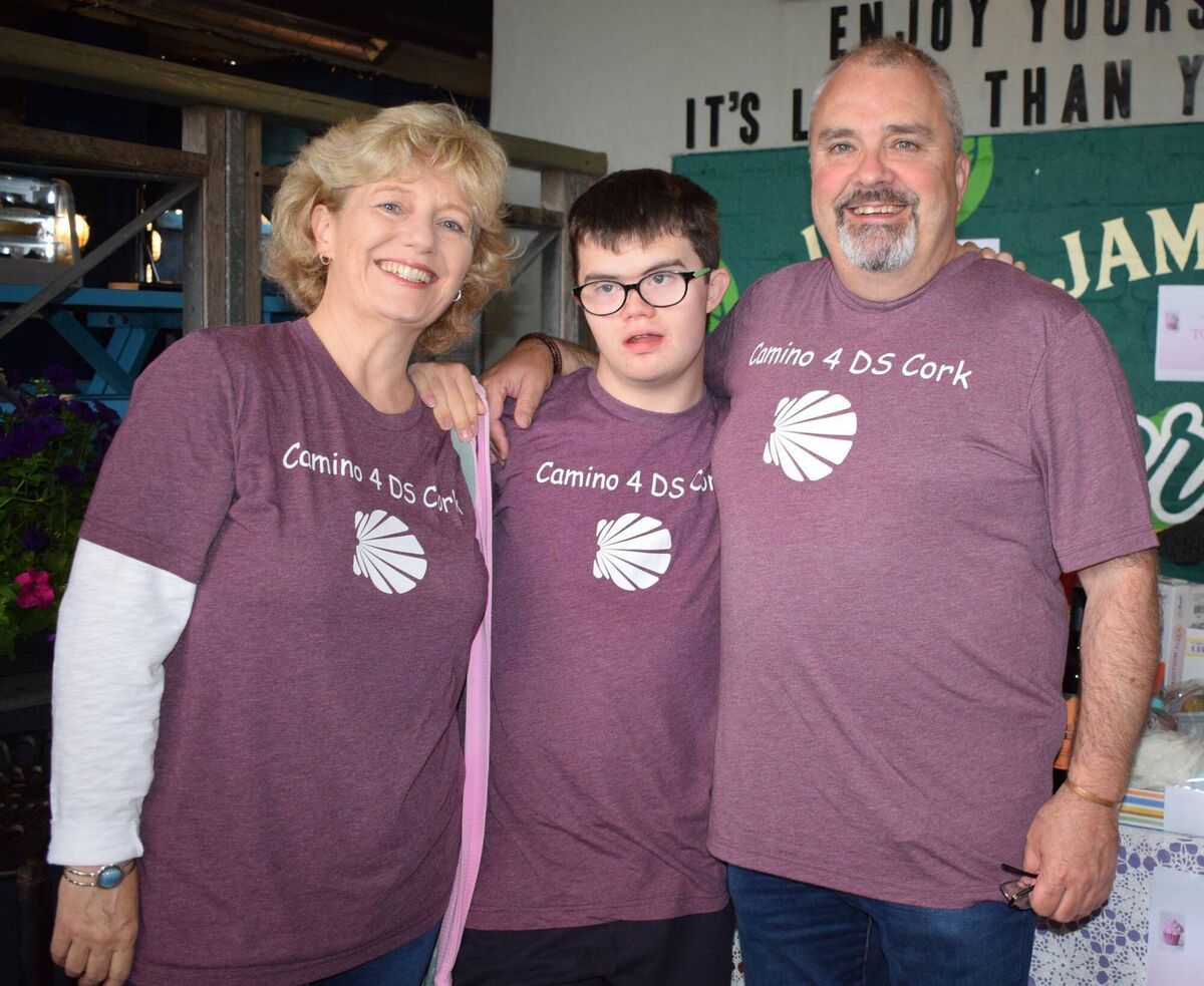 Jenny, Daniel and Dan O’Connell ahead of the Camino challenge which is currently underway.