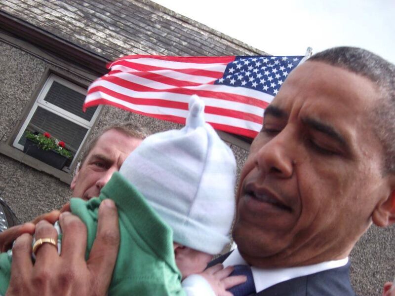 Five week old James Nolan who met US President Barack Obama at Moneygall in 2011. Pic; Larry Cummins. Five week old James Nolan who met US President Barack Obama at Moneygall in 2011. Pic; Larry Cummins.