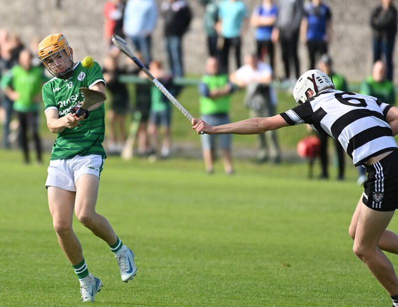 Ballincollig's Daithi Murphy shoots from Midleton's Finn Cahill. Picture: Eddie O'Hare