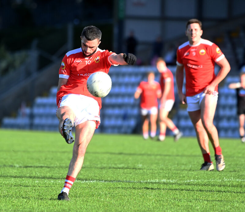  Brian Crowley kicks a point for O'Donovan Rossa. Picture: Larry Cummins