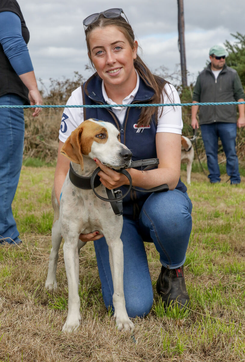 Kayla Mulcahy with Jess at the starting line. Picture: David Creedon