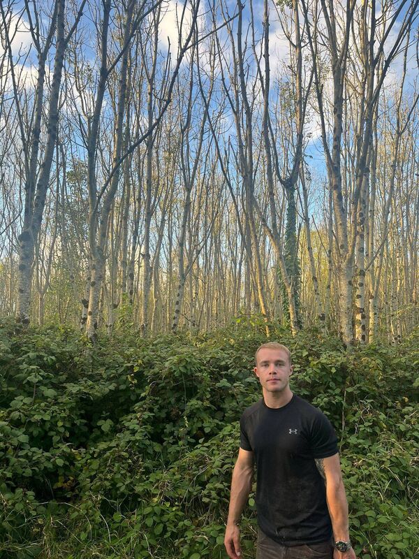 Harry’s Hidden Sauna is set against the backdrop of the scenic farm he grew up on. Harry’s Hidden Sauna is set against the backdrop of the scenic farm he grew up on.