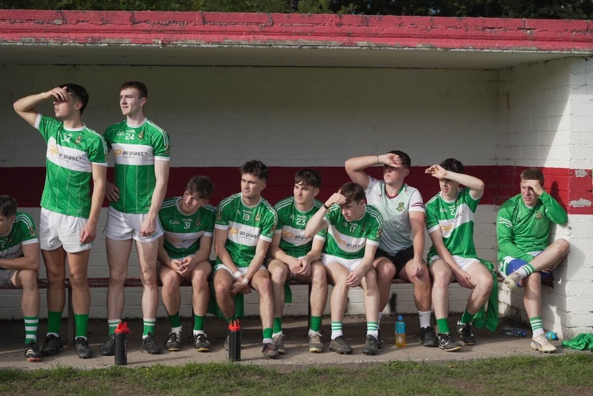 The Aghabullogue bench watching their teammates. Picture: Noel Sweeney The Aghabullogue bench watching their teammates. Picture: Noel Sweeney