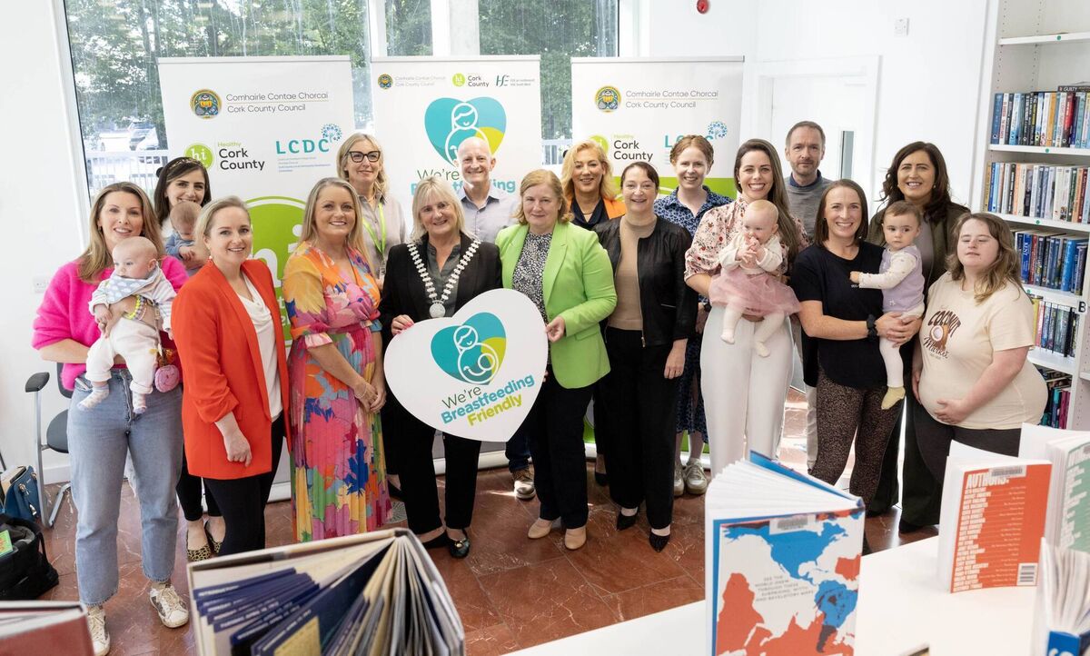 Mayor of the County of Cork, Cllr. Mary Linehan Foley and Nicola Radley, Director of Services at Cork County Council, Gabrielle O'Keeffe, Head of Service HSE and others who attended the at the launch of We're Breastfeeding Friendly by Cork County Council, in partnership with Healthy Ireland and the HSE.