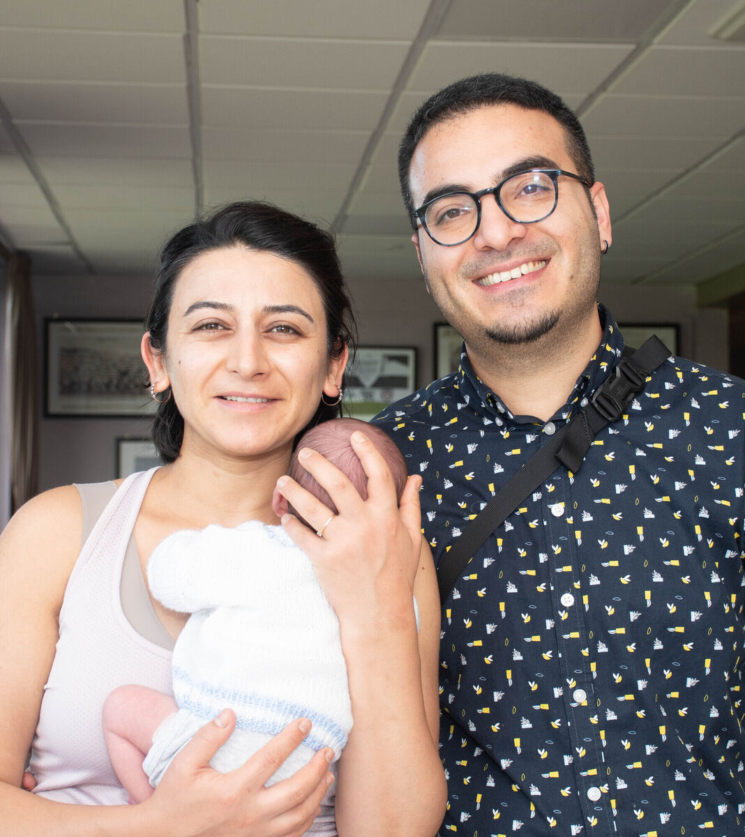 Emine Ertas and Cagdas Gokbel with their baby Larkin Ulash seen at the Midleton Breastfeeding Group. Picture: Howard Crowdy