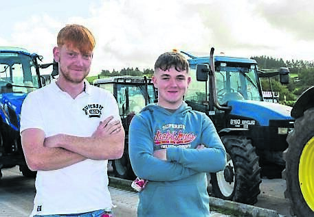 At the Bengour Harvest Festival tractor, bike, and car run in aid of Marymount Hospice, Aid Cancer Treatment, and Breakthrough Cancer were Danie Noonan, Togher, and Kieran