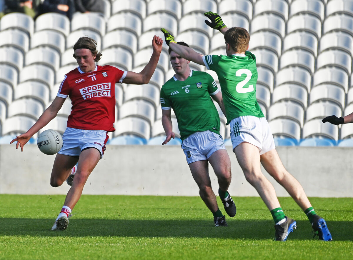 Liam O'Connell in action for the Cork U20 footballers in 2023. Picture: Eddie O'Hare