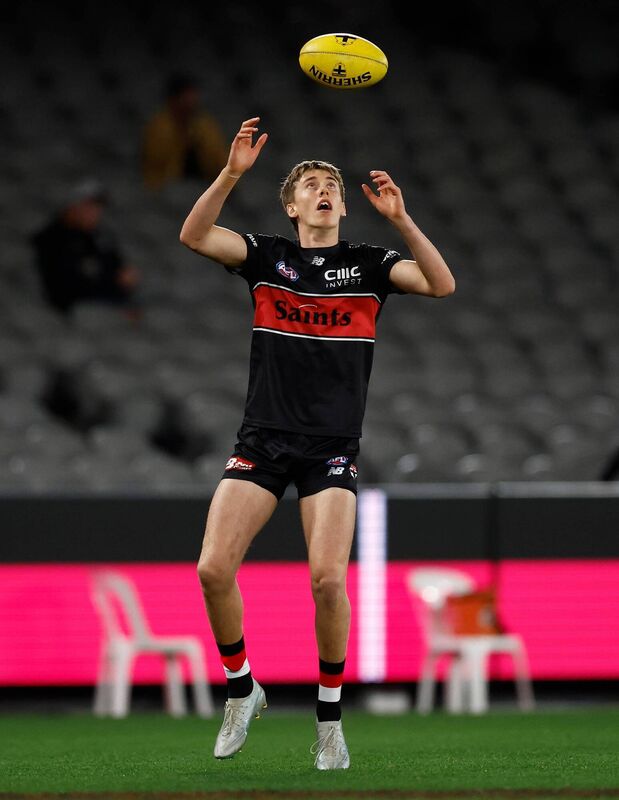 Liam O'Connell of St Kilda before a game this year. Picture: Getty Images