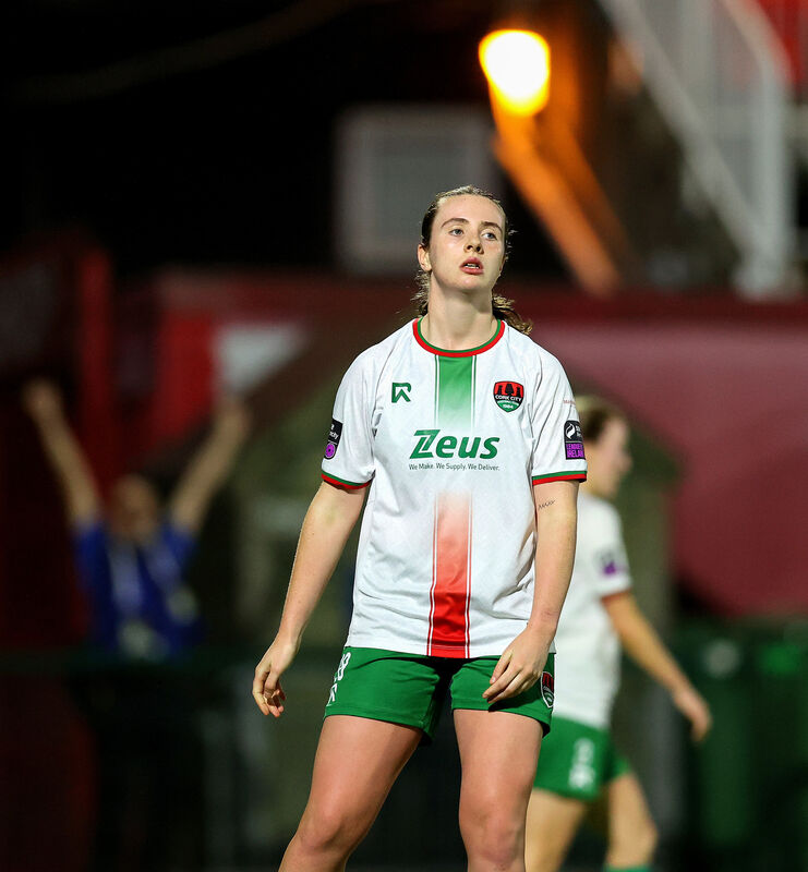 Cork City's Ciara O'Driscoll dejected