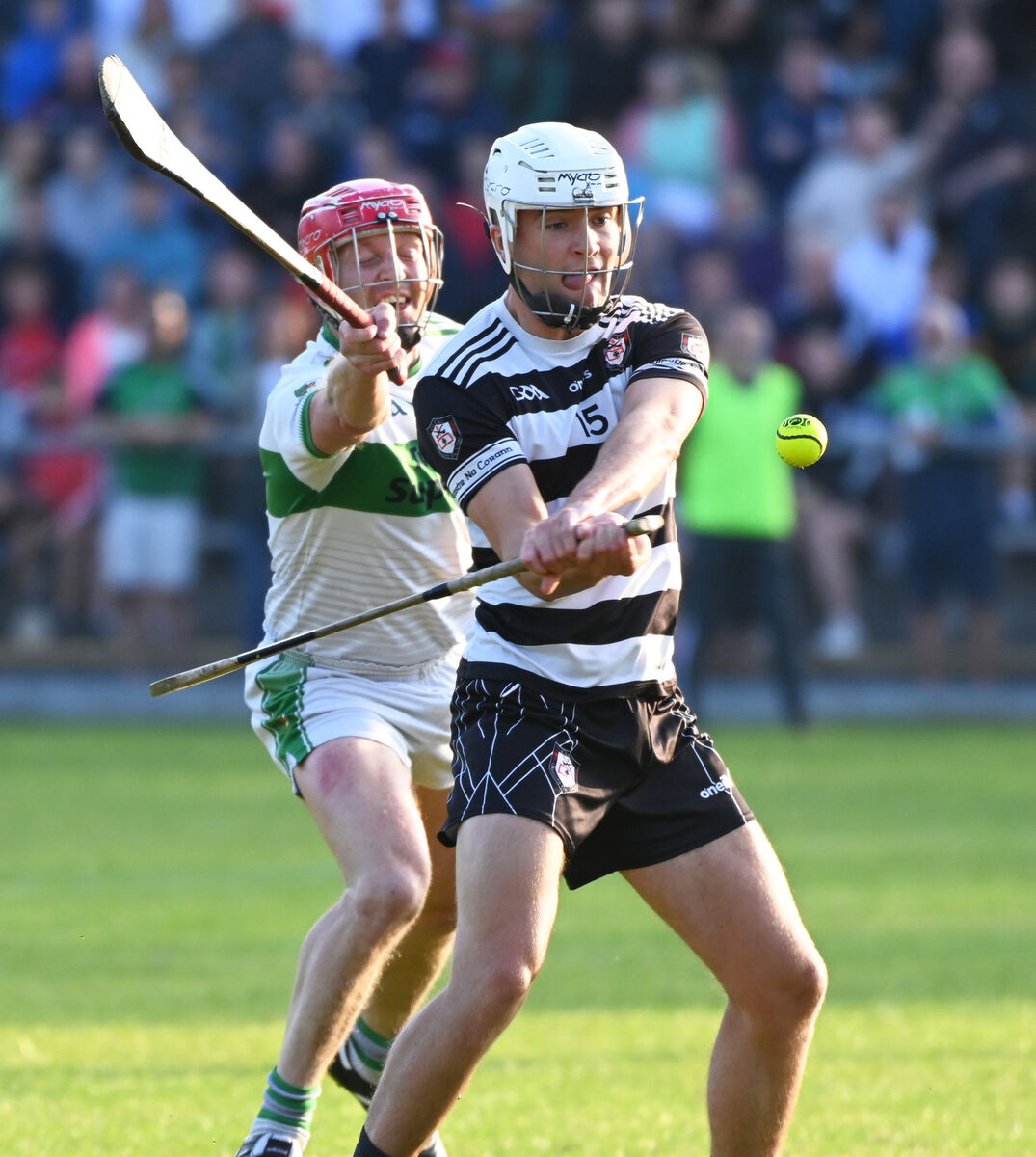 Midleton's David Cremin shoots from Kanturk's Lorcán McLoughlin. Picture: Eddie O'Hare