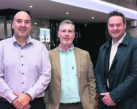 Brian Furlong, Carrigaline; Caoilte Sexton, Blackrock, and Brian Foskin, Carrigaline, at the Mercy Stars awards night in Rochestown Park Hotel.	 Picture: Diane Cusack
                    