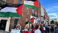 Connolly addresses pro-Palestine rally outside Dail