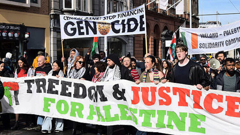 Two people arrested after barricade broken by Pro-Palestinian protesters