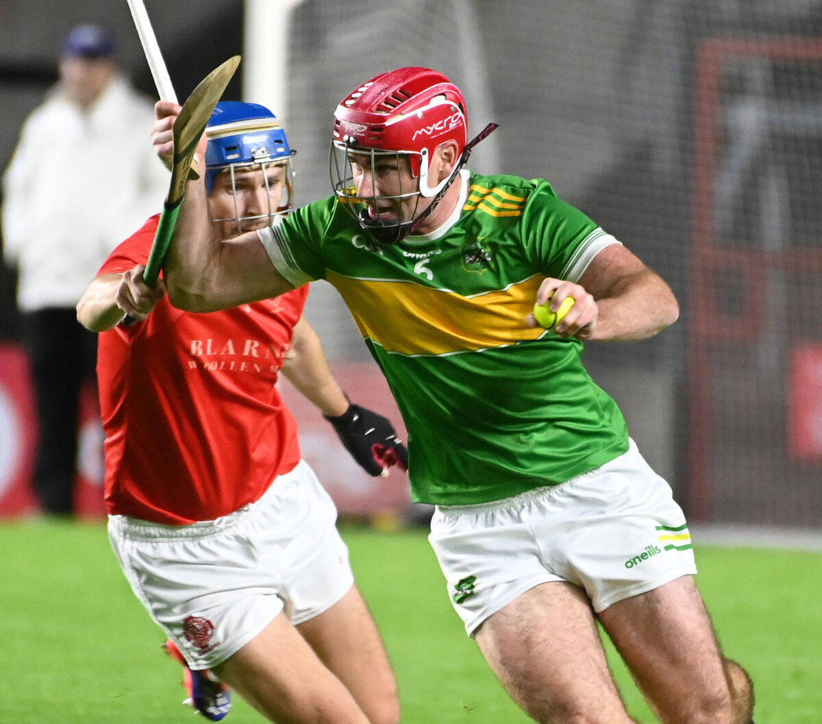 Castlelyons' Colm Spillane holds off Blarney's Shane Mulcahy. Picture: Eddie O'Hare