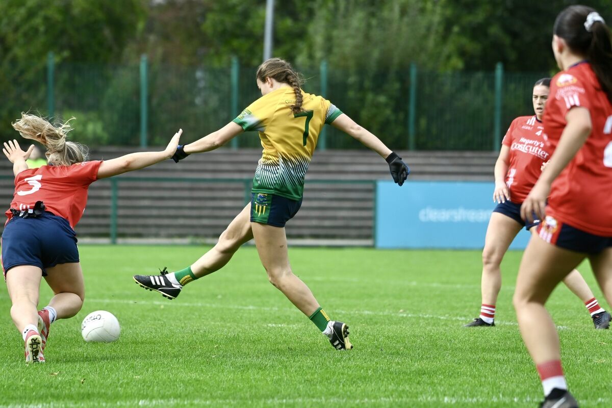 Ava Fitzgerald blasts in a goal for Glanmire against O’Donovan Rossa. Picture: Larry Cummins Ava Fitzgerald blasts in a goal for Glanmire against O’Donovan Rossa. Picture: Larry Cummins