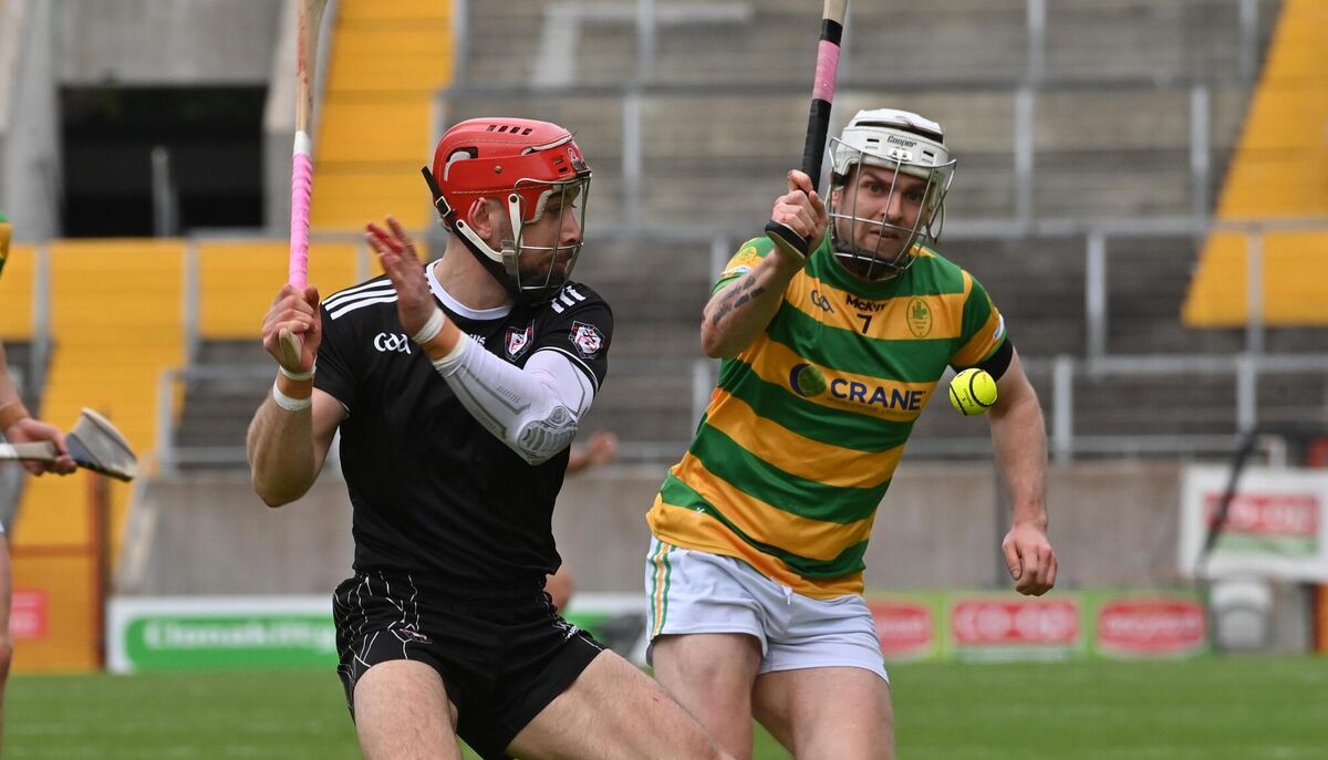 Daniel Meaney, Blackrock attempts to block down Seadnaidh Smyth, Midleton during their Co-Op Superstores Premier SHC semi-final at SuperValu Páirc Uí Chaoimh. Picture Dan Linehan