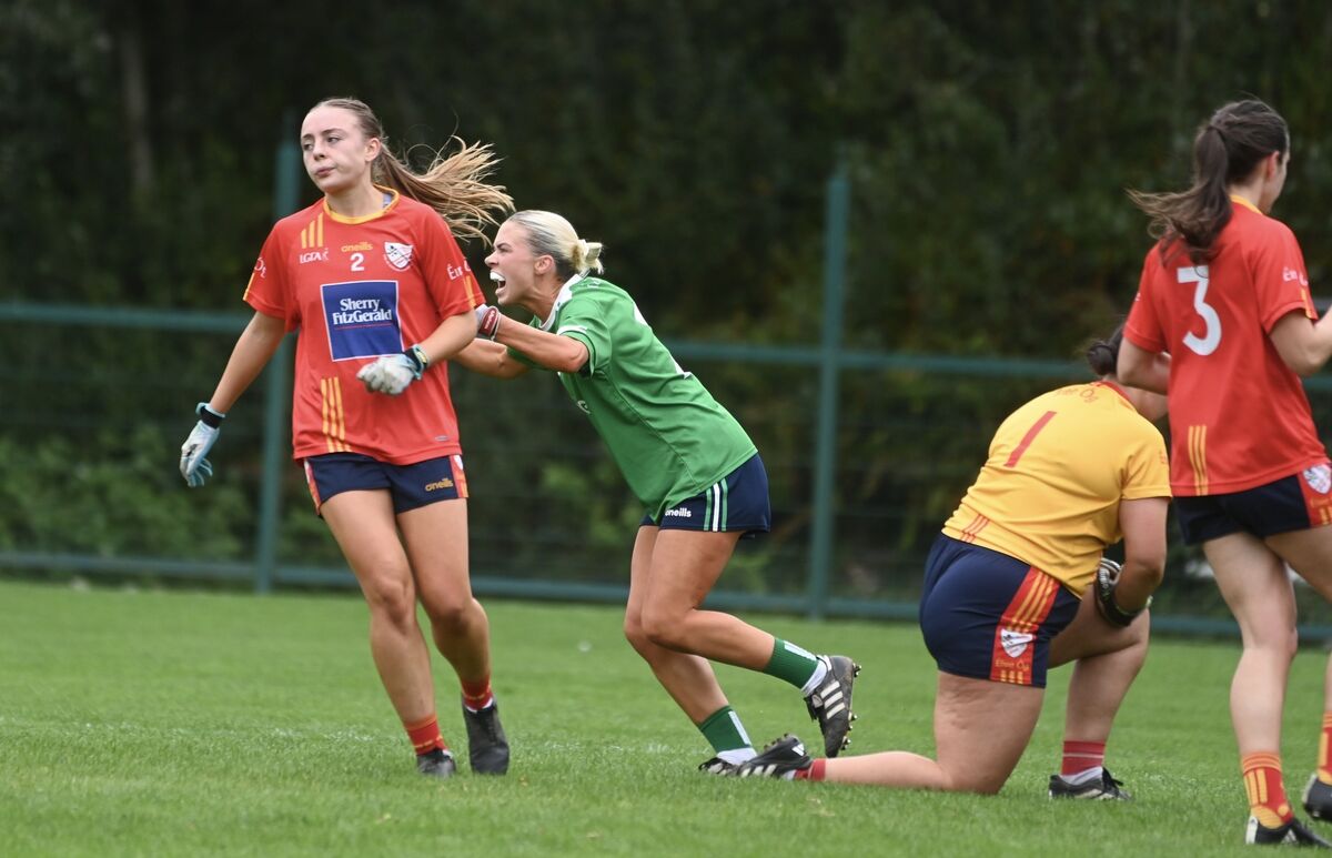  Katie O’Farrell celebrates her goal. Picture: Larry Cummins