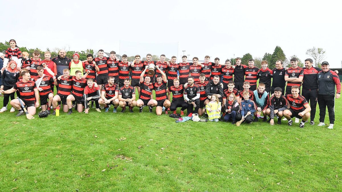 Newmarket celebrate victory in the E Tarrant &amp; Sons Skoda Dealer Duhallow JAHC Final. Picture John Tarrant 