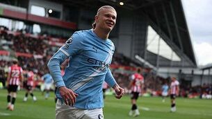 Erling Haaland strikes again as Manchester City battle to win at Brentford