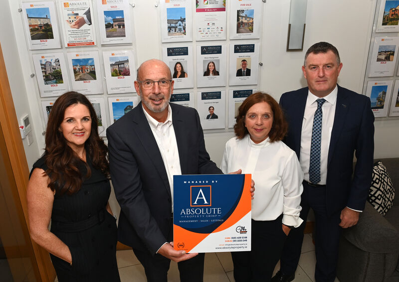 Niamh Smith, sales manager, Bob Carlson, CEO, Antoinette O'Brien, operations manager, and Christy Connery, director of Lettings &amp; Property Management at Absolute Property Group.