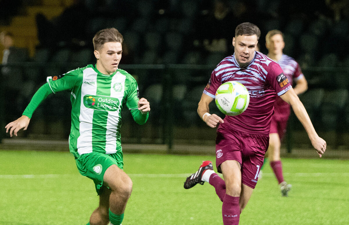 Cobh Ramblers Cian Coleman and Bray Wanderers Billy O'Neill chase after a loose ball during the SSE Airtricity Men's First Division match in St Colman's Park. Picture: Howard Crowdy Cobh Ramblers Cian Coleman and Bray Wanderers Billy O'Neill chase after a loose ball during the SSE Airtricity Men's First Division match in St Colman's Park. Picture: Howard Crowdy
