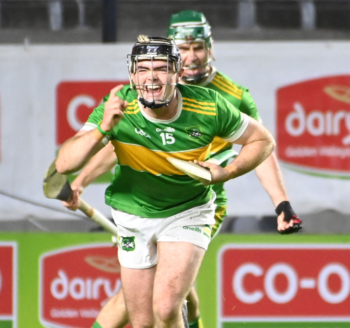 Castlelyons' David Morrison celebrates his team's fourth goal against Blarney during the Co-Op Superstores Cork SAHC semi-final at SuperValu Páirc Uí Chaoimh. Picture: Eddie O'Hare
