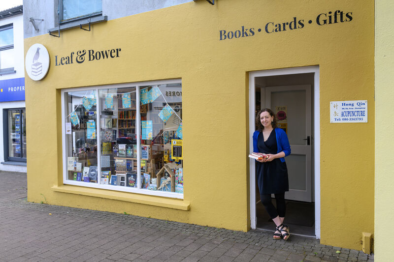  Fiona Farrell at her Leaf &amp; Bower independent book shop on Main street West End Ballincollig, Cork. Picture Dan Linehan