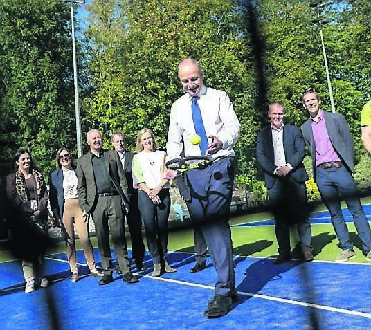 Taoiseach Micheál Martin visited Bishopstown Lawn Tennis Club to mark the opening of the club’s new tennis courts. Picture: Brian Lougheed
                    
