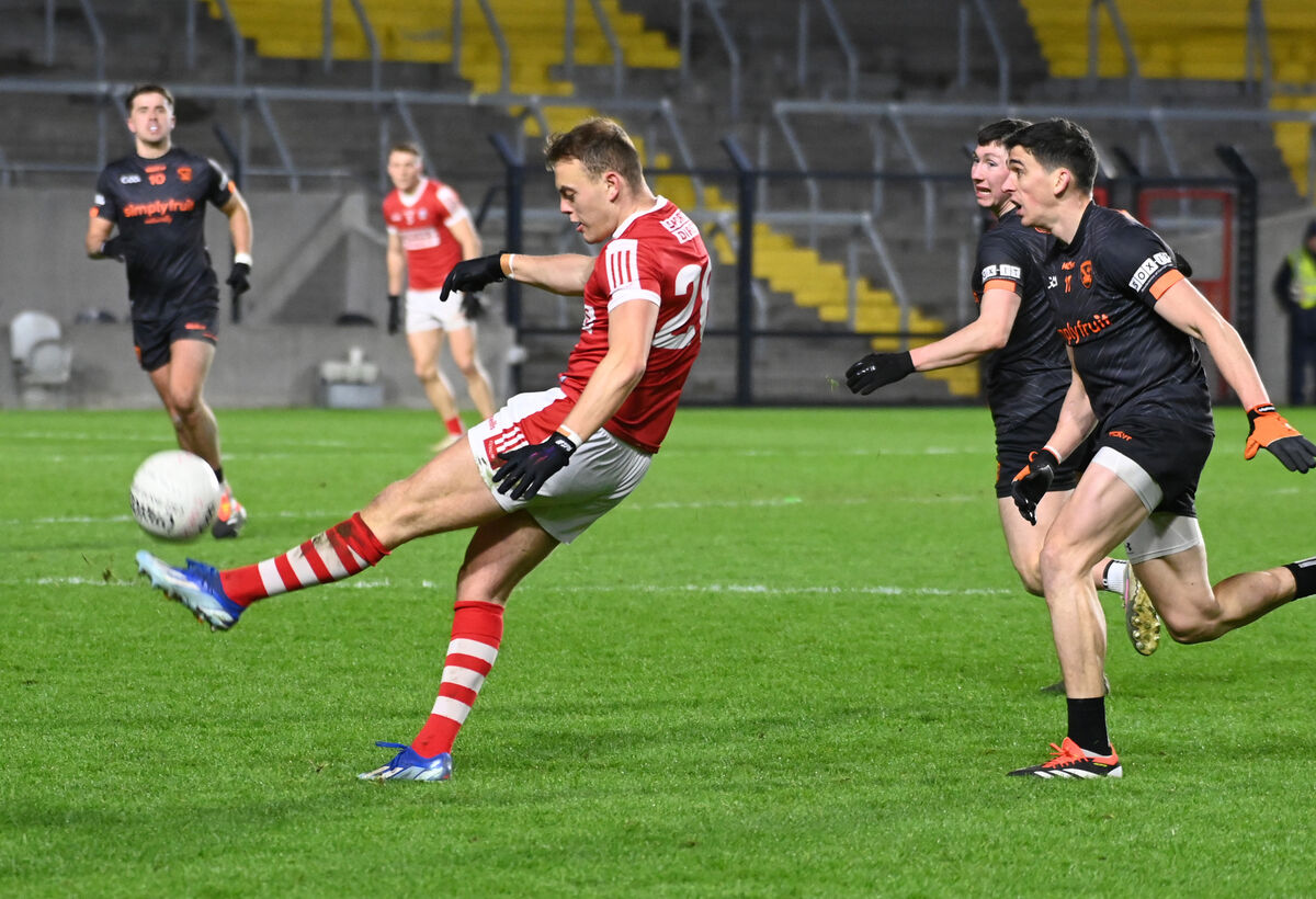 Steven Sherlock in action for Cork against Armagh during the league in 2024 at Páirc Uí Chaoimh. Picture; Eddie O'Hare Steven Sherlock in action for Cork against Armagh during the league in 2024 at Páirc Uí Chaoimh. Picture; Eddie O'Hare